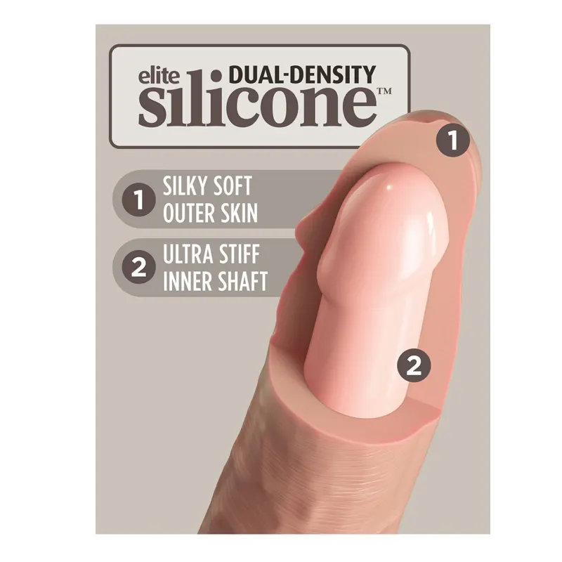 Kvalitetni Silikonski Vibro Dildo 23cm 2Density hover